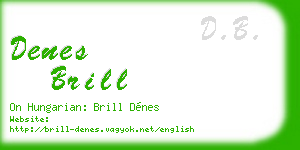 denes brill business card